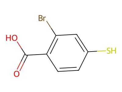 2-Bromo-4-mercaptobenzoic acid structure