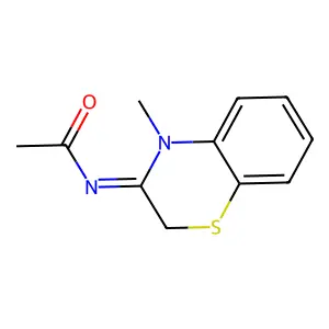 N-(4-methyl-1,4-benzothiazin-3-ylidene)acetamide structure