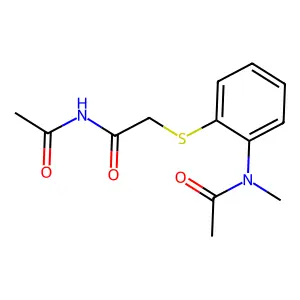 N-{2-[(2-Acetamido-2-oxoethyl)sulfanyl]phenyl}-N-methylacetamide structure