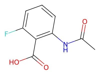 2-Acetamido-6-fluorobenzoic acid structure