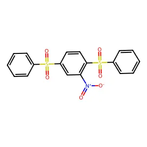 1,1'-[(2-Nitro-1,4-phenylene)disulfonyl]dibenzene structure