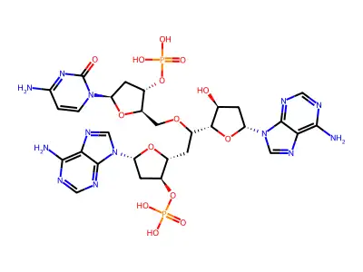 Deoxyadenylyl-(3'-5')-deoxycytidylyl-(3'-5')-deoxyadenosine structure