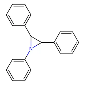 cis-1,2,3-Triphenylaziridine structure
