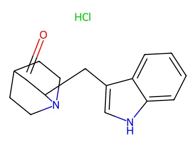 3-Quinuclidinone, 2-(3-indolylmethyl)-, monohydrochloride structure