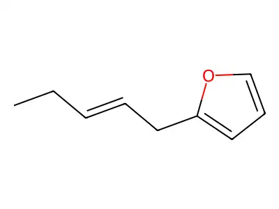 2-(2-pentenyl)furan structure