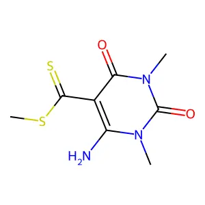 methyl 6-amino-1,3-dimethyl-2,4-dioxo-1,2,3,4-tetrahydro-5-pyrimidinecarbodithioate structure