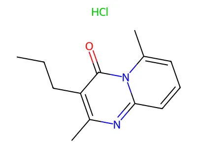 4H-Pyrido(1,2-a)pyrimidin-4-one, 2,6-dimethyl-3-propyl-, monohydrochloride structure