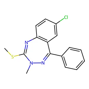 3H-1,3,4-Benzotriazepine, 7-chloro-3-methyl-2-(methylthio)-5-phenyl- structure
