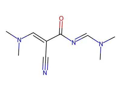 2-cyano-3-(dimethylamino)-N-[(dimethylamino)methylene]acrylamide structure
