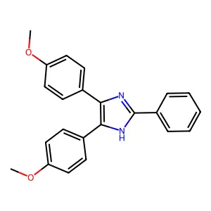 1H-imidazole, 2-phenyl-4,5-bis(4-methoxyphenyl)- structure
