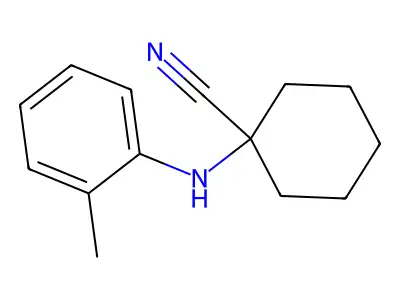 Cyclohexanecarbonitrile, 1-[(2-methylphenyl)amino]- structure