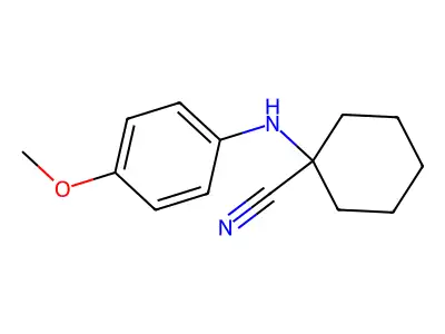 1-(4-Methoxyanilino)cyclohexane-1-carbonitrile structure