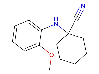 1-((2-Methoxyphenyl)amino)cyclohexanecarbonitrile structure