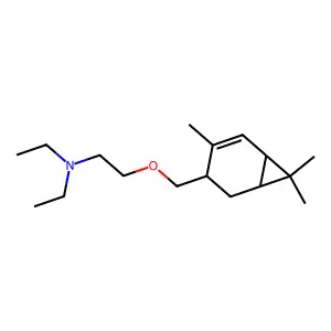 N,N-diethyl-2-[(4,7,7-trimethyl-3-bicyclo[4.1.0]hept-4-enyl)methoxy]ethanamine structure