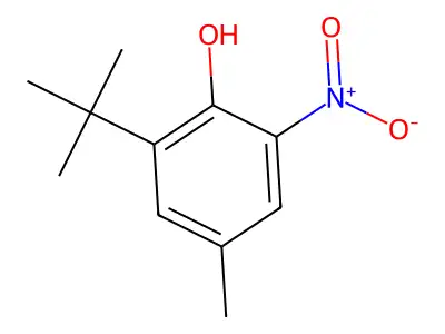2-Tert-butyl-4-methyl-6-nitrophenol structure