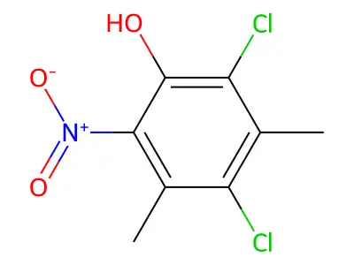 2,4-Dichloro-3,5-dimethyl-6-nitrophenol structure
