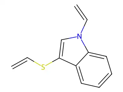 1-Ethenyl-3-(ethenylsulfanyl)-1H-indole structure