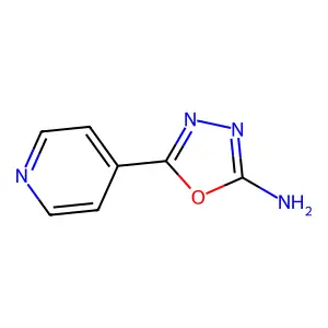 1,3,4-Oxadiazole, 2-amino-5-(4-pyridyl)- structure