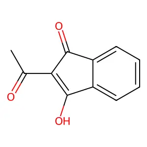 2-acetyl-3-hydroxy-1H-inden-1-one structure