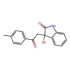 3-hydroxy-3-[2-(4-methylphenyl)-2-oxoethyl]-1H-indol-2-one structure