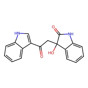 1,3-Dihydro-3-hydroxy-3-(2-(1H-indol-3-yl)-2-oxoethyl)-2H-indol-2-one structure