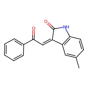 2H-Indol-2-one, 1,3-dihydro-5-methyl-3-(2-oxo-2-phenylethylidene)- structure