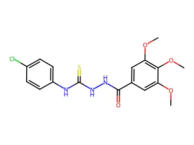 1-(4-Chlorophenyl)-3-[(3,4,5-trimethoxybenzoyl)amino]thiourea structure