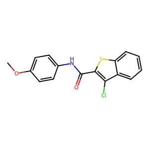 3-Chloro-N-(4-methoxyphenyl)-1-benzothiophene-2-carboxamide structure