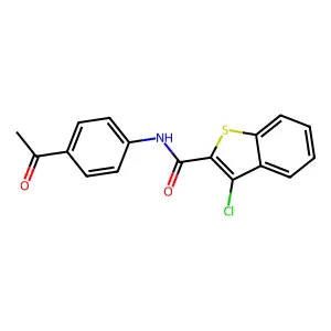 N-(4-Acetylphenyl)-3-chloro-1-benzothiophene-2-carboxamide structure