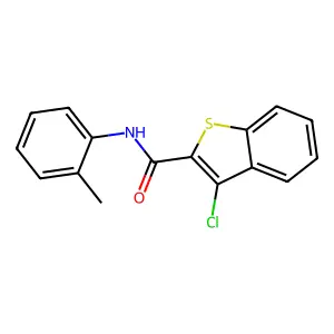 3-chloro-N-(2-methylphenyl)-1-benzothiophene-2-carboxamide structure