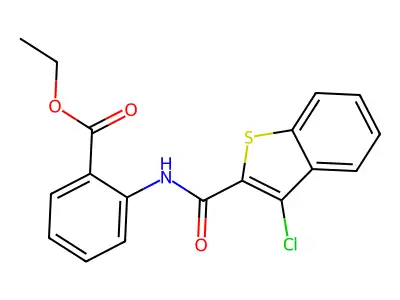 Ethyl 2-[(3-chloro-1-benzothiophene-2-carbonyl)amino]benzoate structure