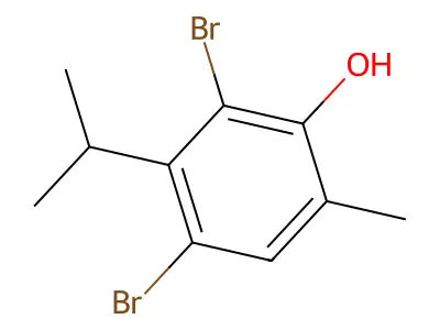 2,4-Dibromo-3-isopropyl-6-methylbenzenol structure