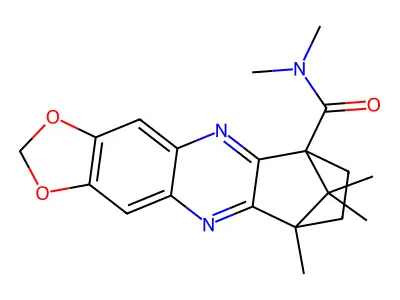 N,N,9,12,12-Pentamethyl-8,9-dihydro-2H-6,9-methano[1,3]dioxolo[4,5-b]phenazine-6(7H)-carboxamide structure
