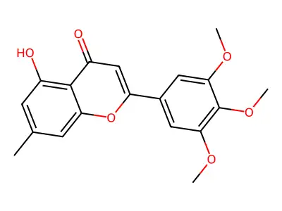 5-Hydroxy-7-methyl-2-(3,4,5-trimethoxyphenyl)-4H-chromen-4-one structure