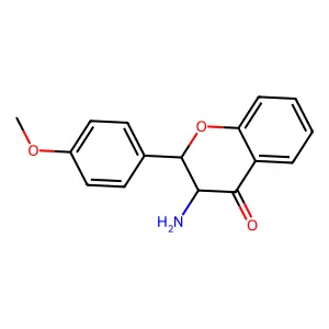 3-Amino-2-(4-methoxyphenyl)-2,3-dihydro-4H-chromen-4-one structure