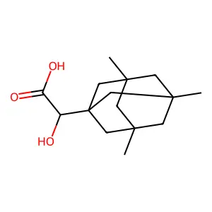 Hydroxy(3,5,7-trimethyladamantan-1-yl)acetic acid structure