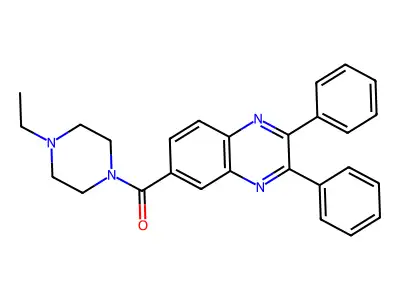 (2,3-Diphenylquinoxalin-6-yl)-(4-ethylpiperazin-1-yl)methanone structure