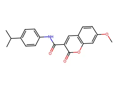 7-methoxy-2-oxo-N-(4-propan-2-ylphenyl)chromene-3-carboxamide structure