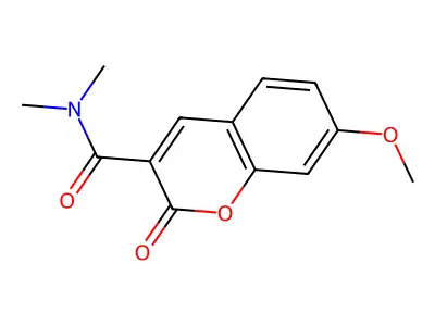 7-Methoxy-N,N-dimethyl-2-oxo-2H-1-benzopyran-3-carboxamide structure