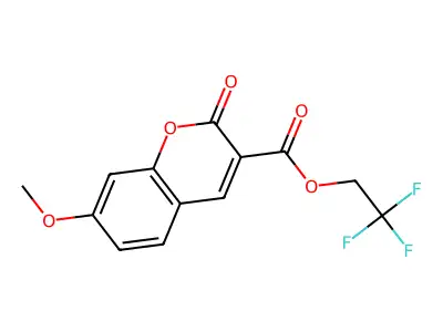 2,2,2-Trifluoroethyl 7-methoxy-2-oxochromene-3-carboxylate structure