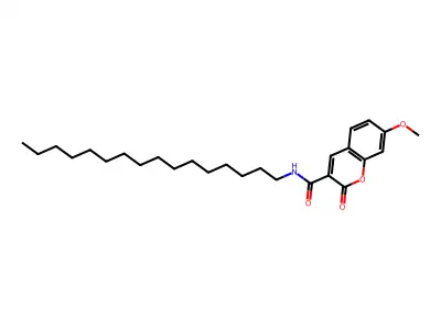 N-hexadecyl-7-methoxy-2-oxochromene-3-carboxamide structure