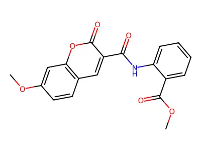 Methyl 2-[(7-methoxy-2-oxo-chromene-3-carbonyl)amino]benzoate structure