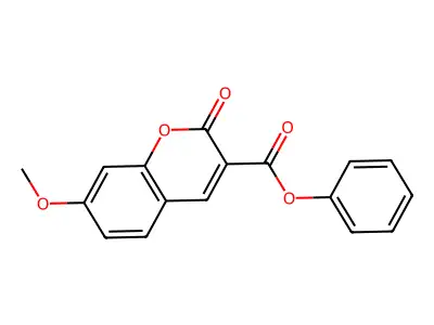 Phenyl 7-methoxy-2-oxo-2H-1-benzopyran-3-carboxylate structure
