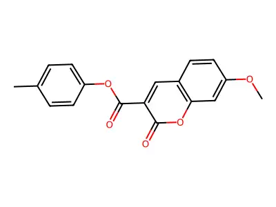 4-Methylphenyl 7-methoxy-2-oxo-2H-1-benzopyran-3-carboxylate structure