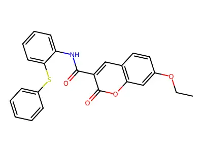 7-ethoxy-2-oxo-N-(2-phenylsulfanylphenyl)chromene-3-carboxamide structure