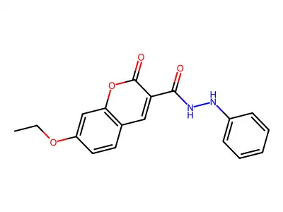 7-ethoxy-2-oxo-N'-phenylchromene-3-carbohydrazide structure