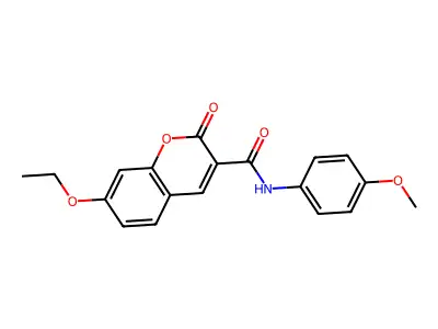 7-ethoxy-N-(4-methoxyphenyl)-2-oxochromene-3-carboxamide structure