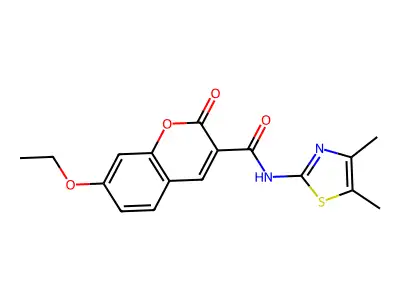 N-(4,5-Dimethyl-1,3-thiazol-2-yl)-7-ethoxy-2-oxo-2H-1-benzopyran-3-carboxamide structure