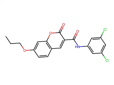N-(3,5-dichlorophenyl)-2-oxo-7-propoxychromene-3-carboxamide structure