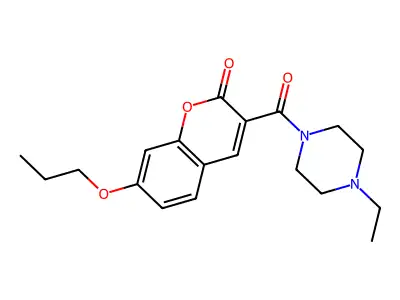 3-(4-Ethylpiperazine-1-carbonyl)-7-propoxy-2H-1-benzopyran-2-one structure